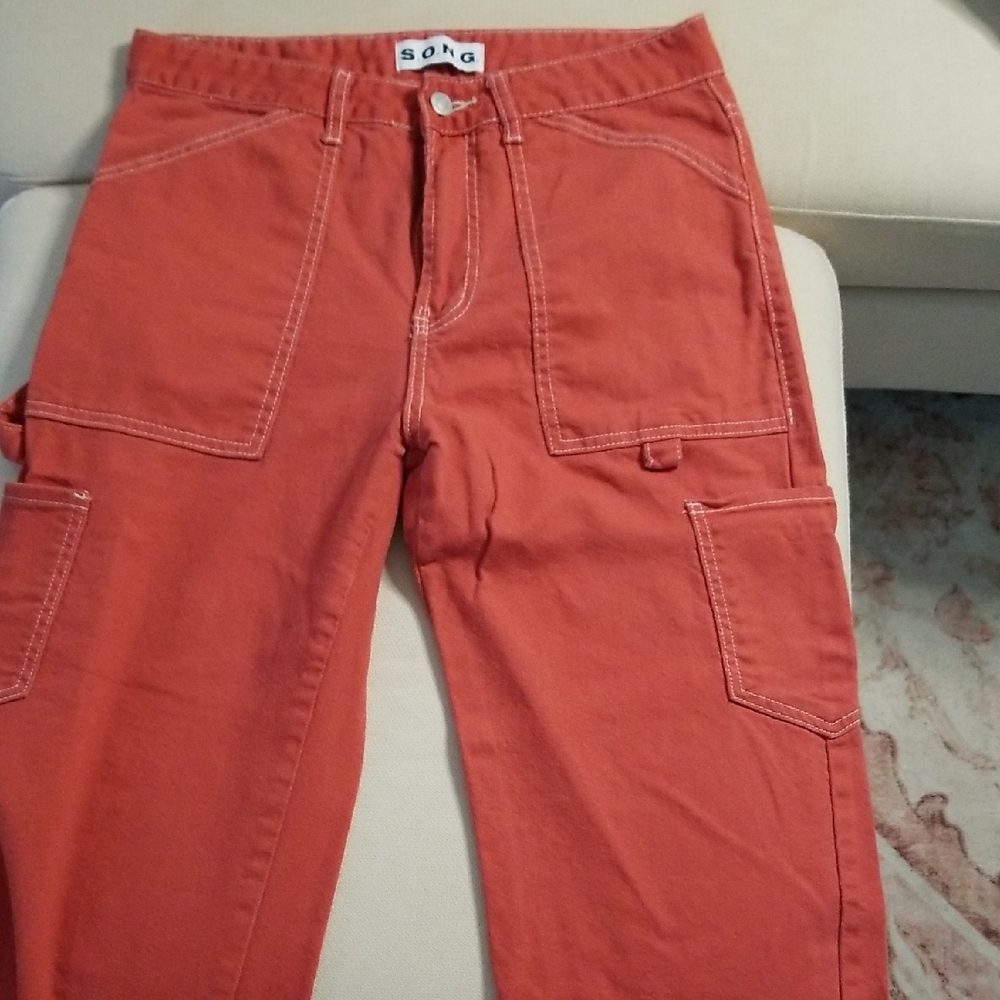 SONG Orange Cargo Pants